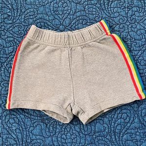 Hanna Andersson Rainbow Stripe French Terry Shorts Size 4